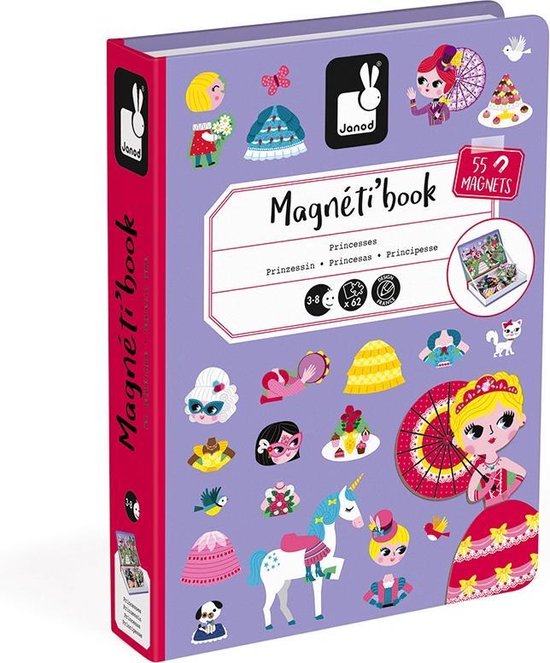 Afbeelding van Janod magneetboek prinsessen 62st 3-8jr speelgoed