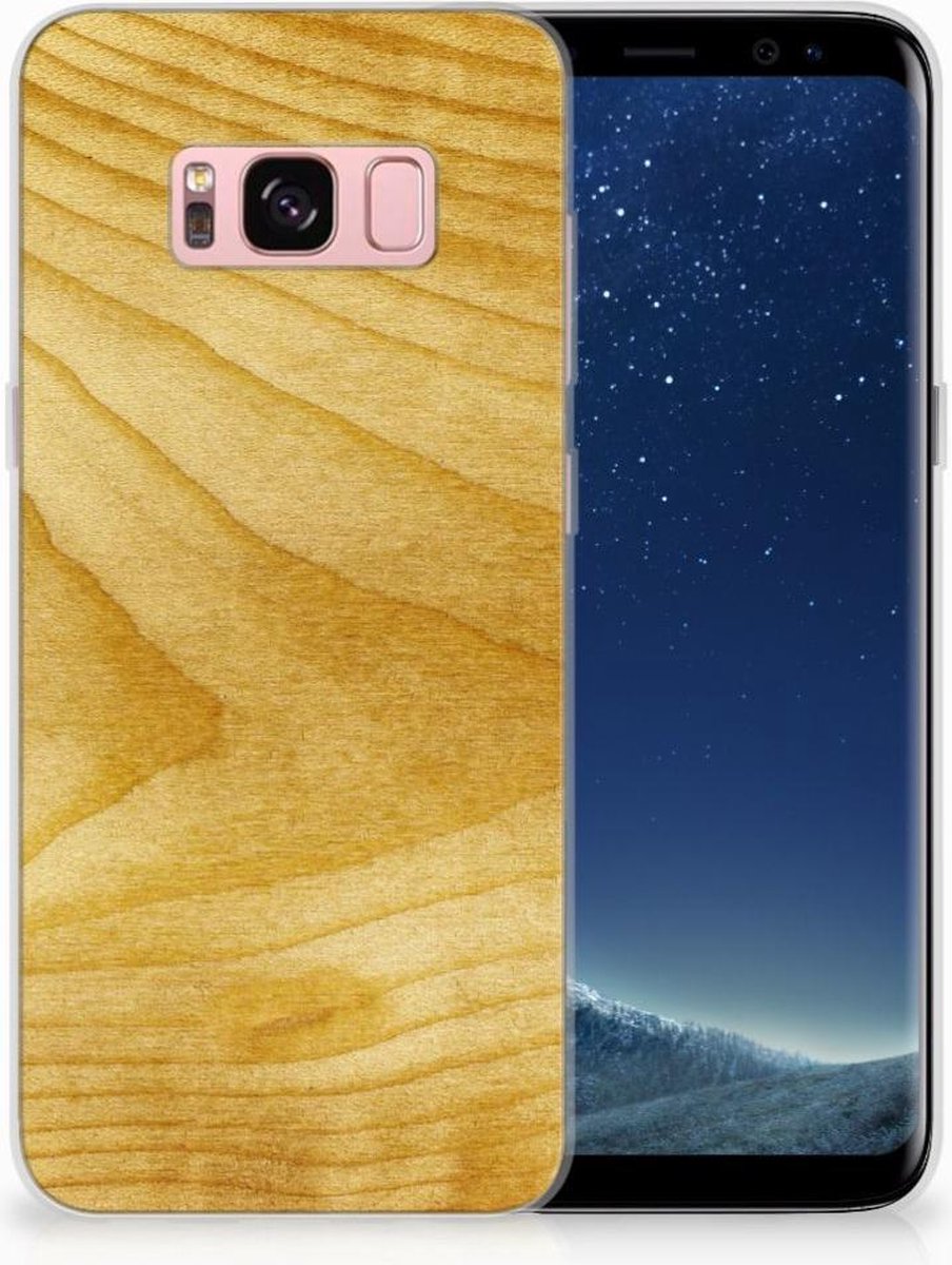 TPU Hoesje voor Samsung Galaxy S8 Bumper Hoesje Licht Hout