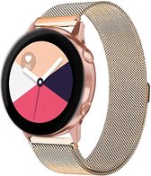 Milanese Loop Armband Geschikt Voor Samsung Galaxy Watch Active / 42 MM Band Strap - Milanees Armband Polsband - Rosegoud Kleurig