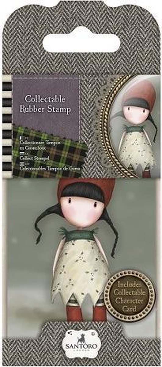 Gorjuss: Collectable Mini Rubber Stamp - Santoro - No. 19 Holly (GOR 907319)