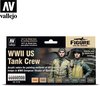 Afbeelding van het spelletje Vallejo val70186 Model Color -  WWII US Tank Crew 8 x 17 ml