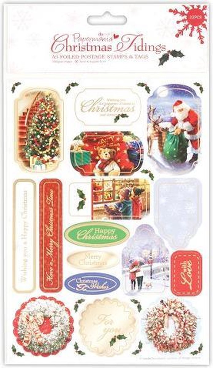 A5 Foiled Postage Stamps- Christmas Tidings (Special Delivery)