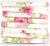 4 meter Trendy plat koord 5mm White rose