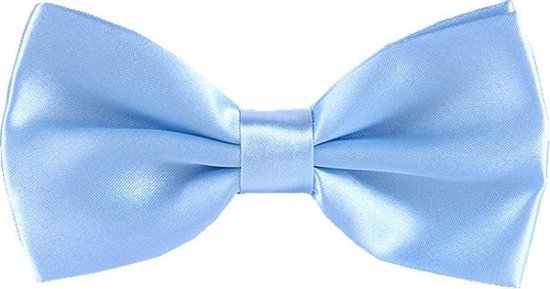 Fako Fashion® - Noeud papillon - Noeud papillon - Satin - 12,5cm - Bleu clair