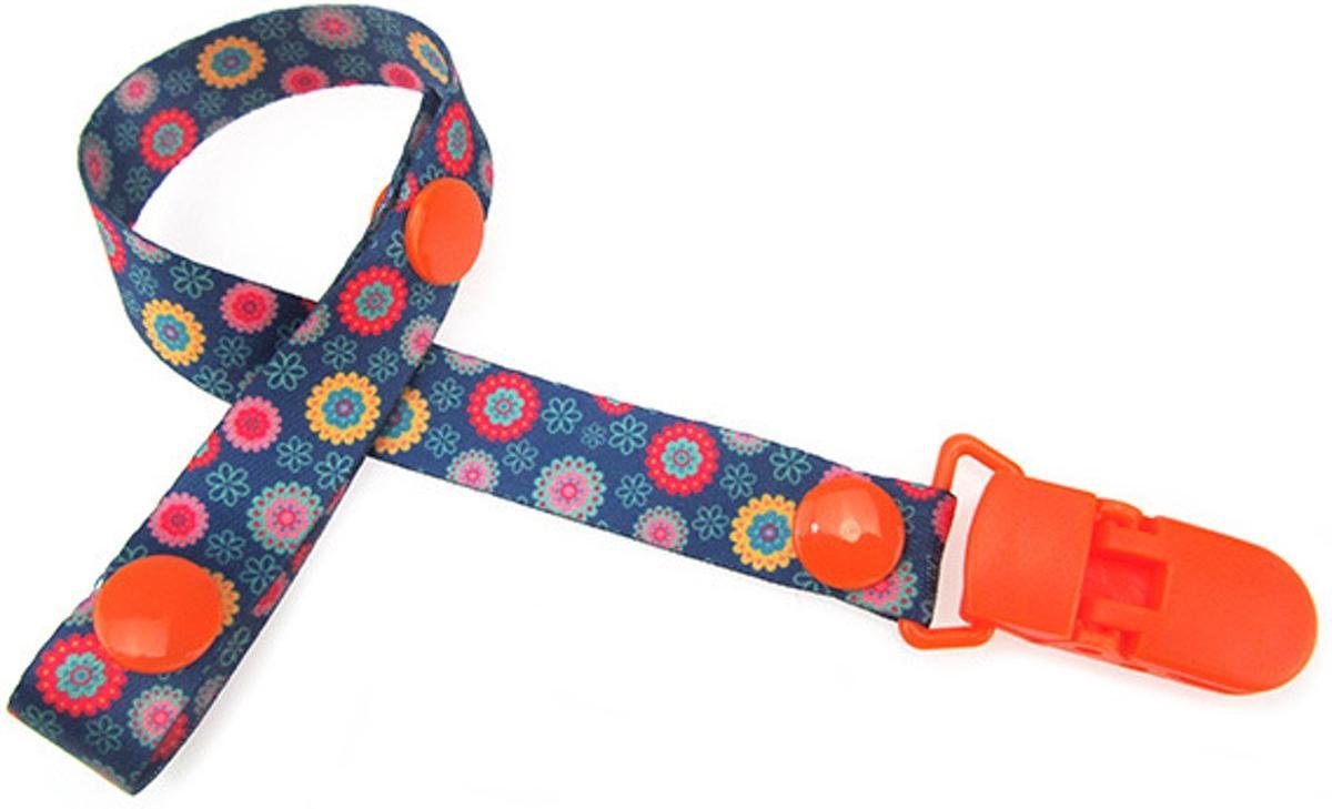 Goedkoopste Speenkoord | Speen | Koord | Bloemetjes | Bloemen | Oranje | Blauw | Baby | Babykamer | Kraamkado | Uitzetlijst baby | Heble |