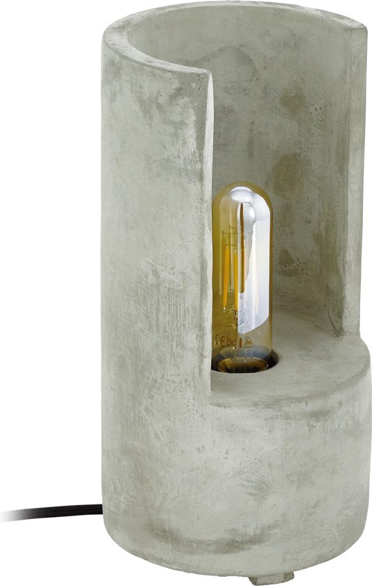 bol.com | EGLO Lynton - tafellamp - E27 - 1-lichts - beton-look
