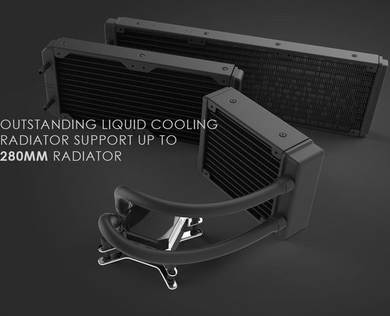 Boîtier PC Anidees Crystal Cube AR V3 - Verre Trempé, 5 Ventilateurs RGB, Support E-ATX, Double Chambre