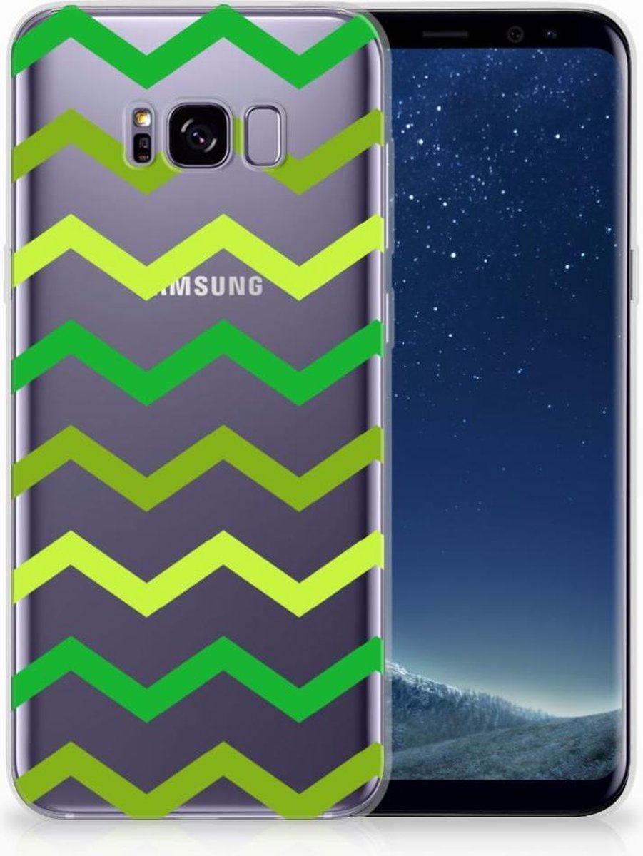 Samsung Galaxy S8 Plus TPU bumper Zigzag Groen