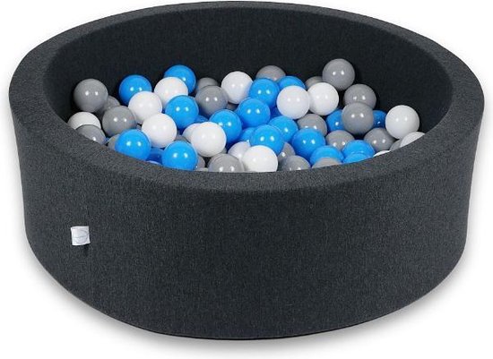 Blauwe Ballenbad ballenbak 90x30 cm - 300 ballen rood blauw geel groen Blauwe Ballenbad ballenbak 90x30 cm - 300 ballen rood blauw geel groen