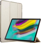 Hoes geschikt voor Samsung Galaxy Tab S5e - Smart Book Case Tri-Fold Hoesje - iCall - Goud