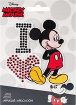 Disney - Mickey Mouse - Strijkbutton - I love Mickey - 1 stuks