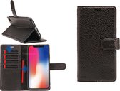 iPhone Xs Max Genuine Leather Hoesje Zakelijke Uitstraling - Zwart