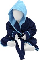 ARTG® Babiezz - Baby Badjas met Capuchon -  Donkerblauw - Zeeblauw  - Maat  80-92