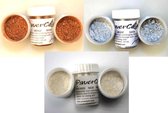 Set van 3 Metaal kleuren Pavercolor - Totaal 110gram - Geschikt voor 3 liter Textielverharder