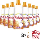 Robijn Klein & Krachtig Color - 168 wasbeurten - 8 x 735 ml - Wasmiddel - Voordeelverpakking