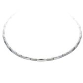 Classics&More Zilveren Choker - 43 cm - Fantasie