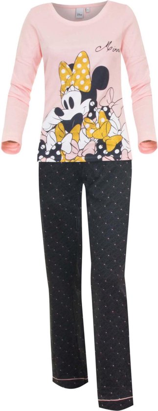 Disney Minnie Mouse dames-pyjama volwassenen, 2-delig roze/grijs, maat S |  bol.com