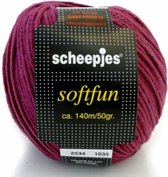 Scheepjes SoftFun Col: 2534 – Cyclaam. PAK MET 10 BOLLEN a 50 GRAM. INCL. Gratis Digitale vinger haak en brei toerenteller