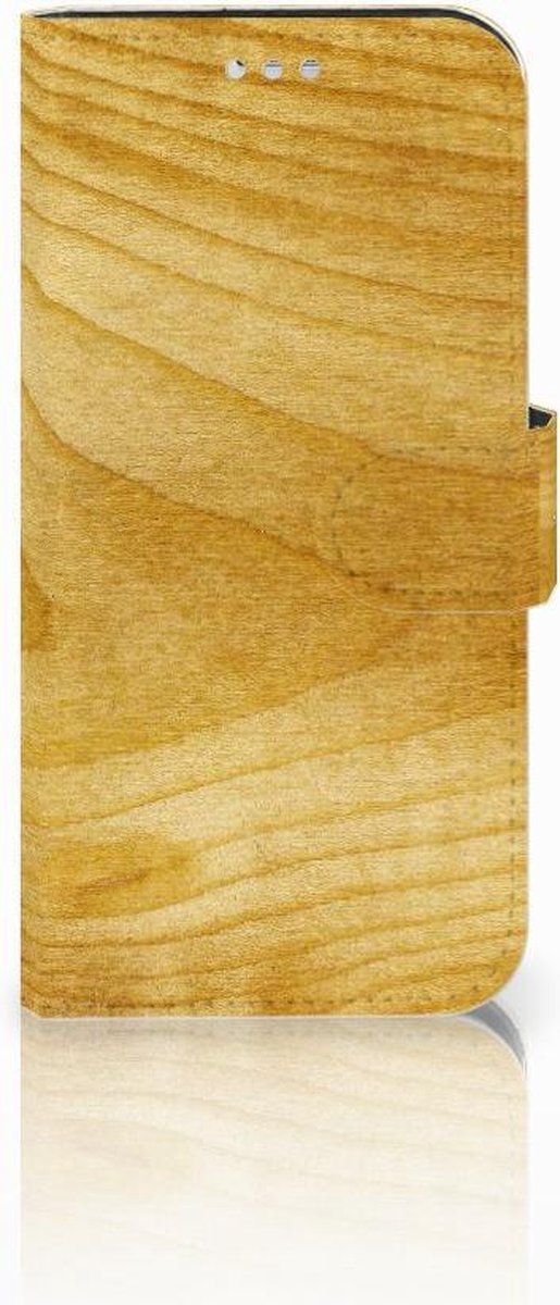 Samsung Galaxy S7 Book Style Case Licht Hout