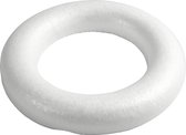 Ringen met platte achterkant buitenmaat 30 cm dikte 40 mm wit styropor 1stuk