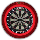 TCB Best geteste dartbord verlichting INCLUSIEF beschermring - Rood