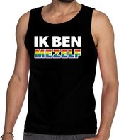 Ik ben mezelf gaypride tanktop/mouwloos shirt zwart heren S