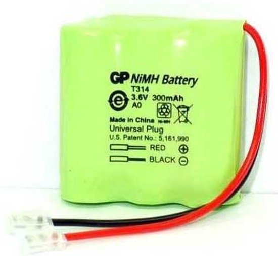 Regenboog Adelaide Abnormaal Batterij Accu 3.6V NiMH 300mAh T314 | bol.com