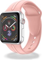 Eyzo Wearablebandje - Siliconen Apple 42 / 44 mm bandje voor de iWatch 1, 2, 3, 4, 5, 6 & SE - Vervangende Horlogeband Zalm Kleurig