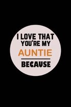 I love That You're My Auntie Because