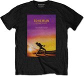Queen Heren Tshirt -S- Bohemian Rhapsody Zwart