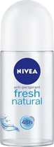 Nivea Deodorant Deo Roll-On Fresh Natural 50ml - 6 stuks - Voordeelverpakking