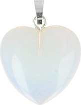 Opaliet hart hanger – Edelsteen (synthetisch) - 20 mm