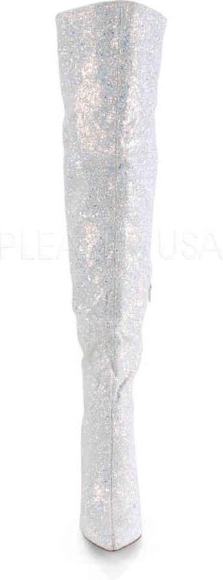 COURTLY-3015 - (EU 38 = US 8) - 5 Glitter Thigh High Boot, 1/3