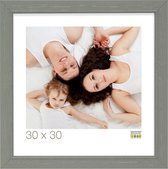 Deknudt Frames fotolijst S46KF7 - grijs - parelbiesje - foto 30x30 cm