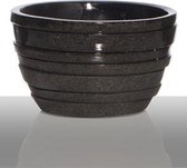 Flower Bowl Rim Cement Grey 14,5X14,5X8,5CM