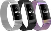 Adge® Milanese bandjes - Fitbit Charge 3 - 3-pack - Small