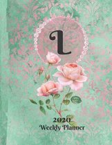 Plan On It Large Print 2020 Weekly Calendar Planner 15 Months Notebook Includes Address Phone Number Pages - Monogram Letter L