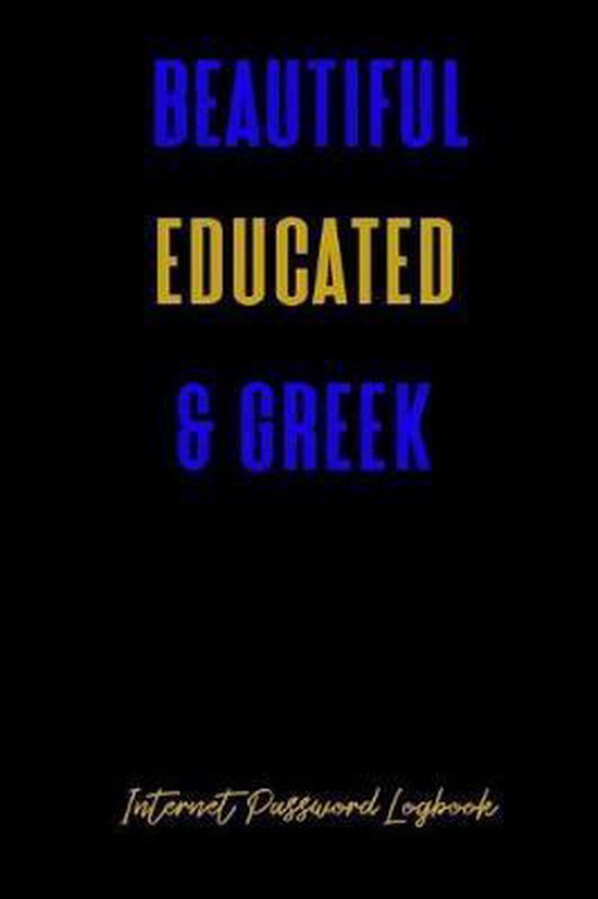 Beautiful Educated & Greek Password Logbook, P4 Publishing