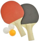 Benson Tafeltennis Set - 2 Tafeltennisbatjes - 3 Ping Pong Ballen