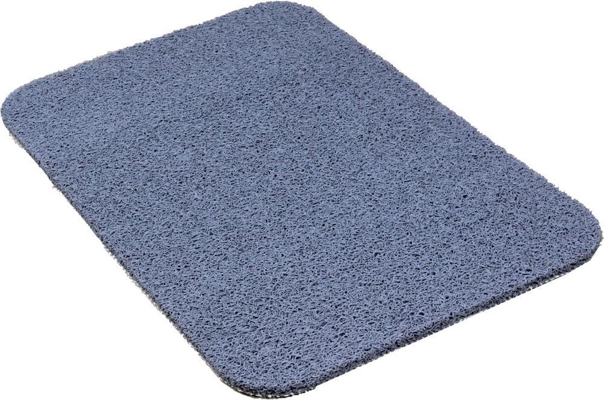 Schoonloopmat buiten Curly buitenmat - 60 cm x 80 cm - 014 grey