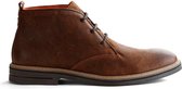 Travelin Newburgh - Halfhoge leren veterschoenen - Cognac leer - Maat 43