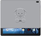 Lenovo Tab E10 Tablet Back Cover Grijs Baby Olifant