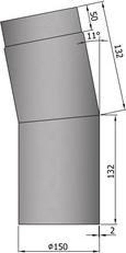 KAMINO FLAM Senotherm 331800 kachelpijp hittebestendig gelakt rookkanaal, de schoorsteenpijp is getest volgens norm EN 1856