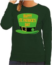 Happy St. Patricksday sweater groen dames XS