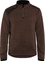Blaklader Blåkläder 4943 Gebreid Sweatshirt 1/2 rits Bruin/Zwart S