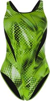 Michael Phelps Mesa Competition Back - Badpak - Dames - Multicolor/Groen - 38