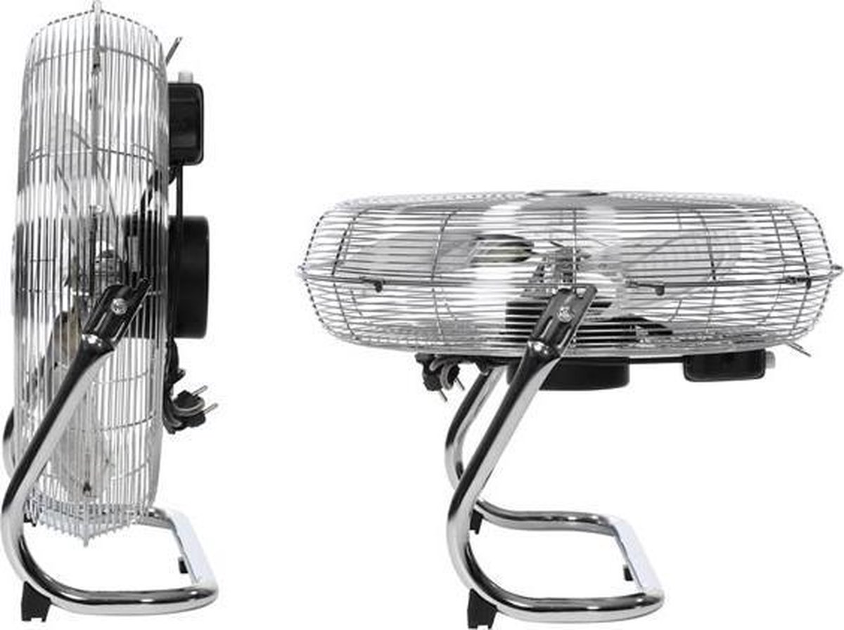 Bestron Retro DFA30CH - Ventilateur - pose au sol - 35 cm - chrome