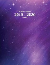 Academic Planner 2019 - 2020 Weekly: July 1, 2019 - December 31, 2020 18 Months Priorities and To Do Column Large 8.5 x 11 Violet Galaxy Stars