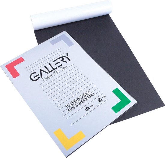 Zwart tekenpapier, 120 g/m², 24,5 x 34,5 cm | bol.com