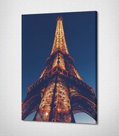 Paris - Eiffel Tower Canvas - 40 x 60 cm - Steden - Schilderij - Canvas - Slaapkamer - Wanddecoratie  - Slaapkamer - Foto op canvas